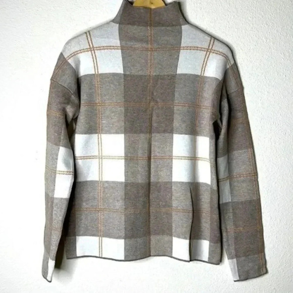 Rachel Zoe NWT plaid cashmere rich sweater size Small - Picture 2 of 6